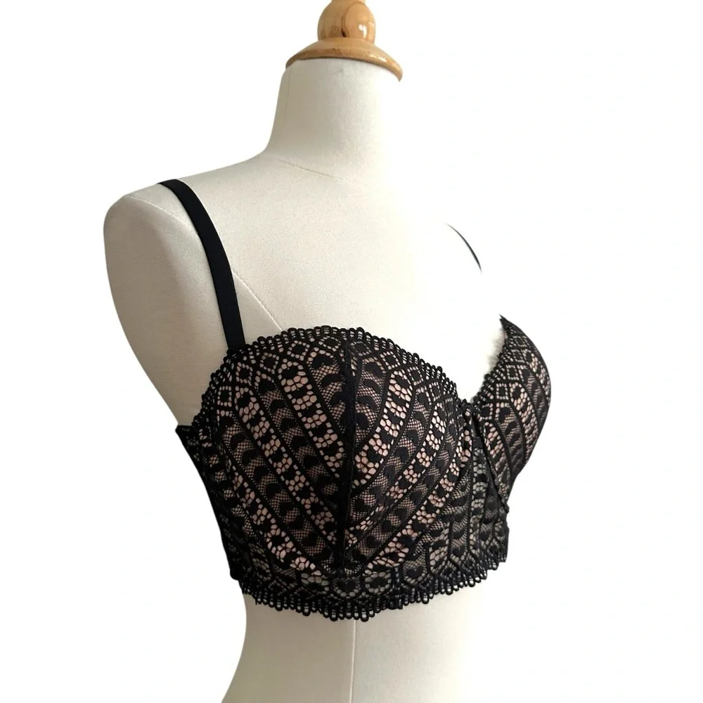 ADORE ME Nymphodora‎ Contour Balconette Black Bra Romantic Feminine Lingerie